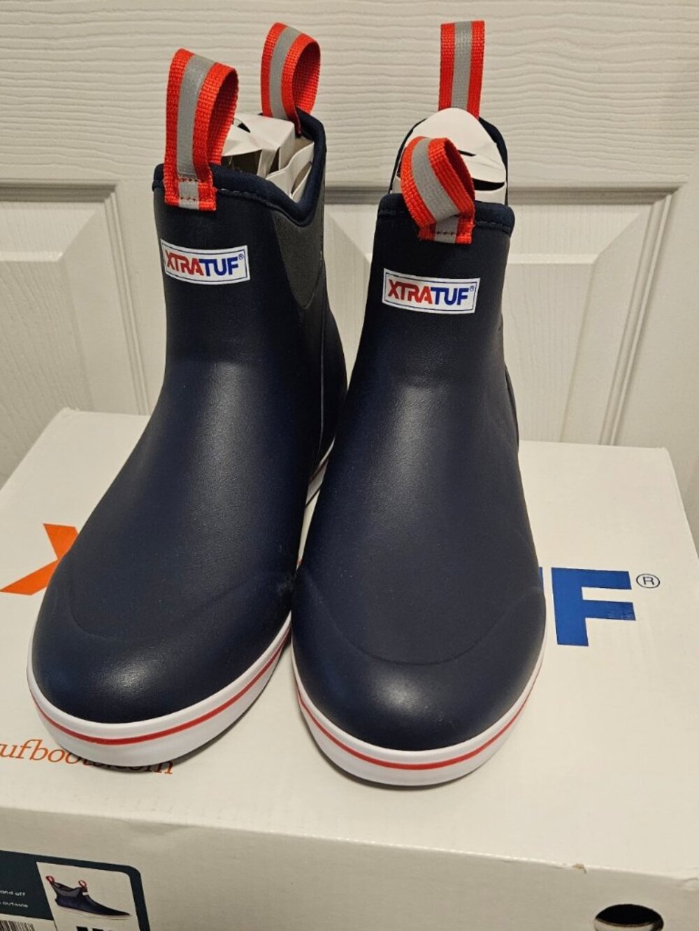 NEW Xtratuf Men's Ankle Deck Boots Navy Waterproof Slip Resistant Size 9